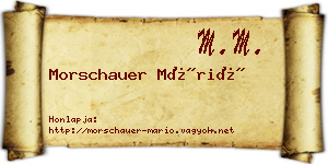 Morschauer Márió névjegykártya